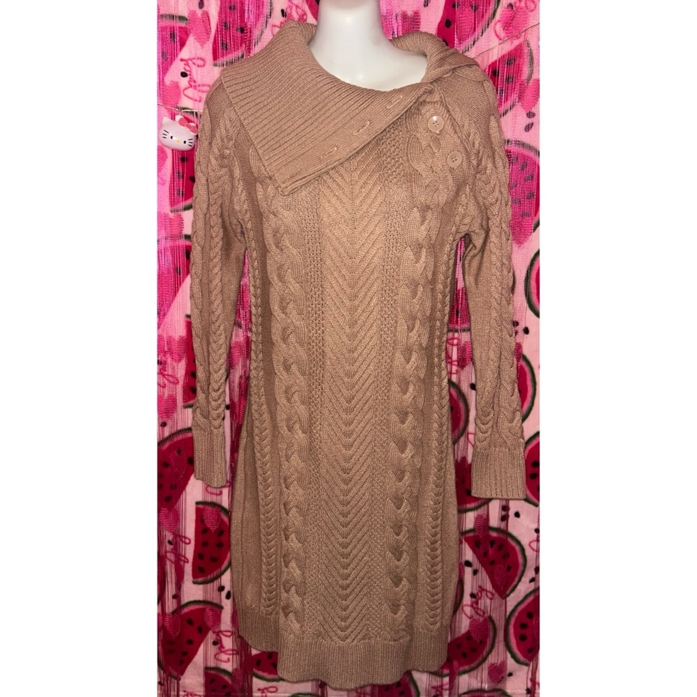 🤎 Cozy Cable Knit Sweater Dress